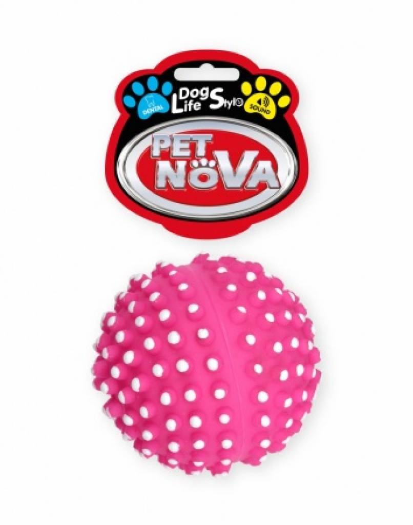 DOG LIFE STYLE Kleiner Igelball mit Noppen, 6,5 cm, rosa